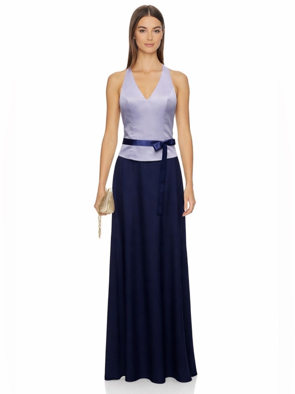 CHRISTIES COLLECTION Purple Plum Halter Maxi Gown Formal Wedding Guest | 📐16
